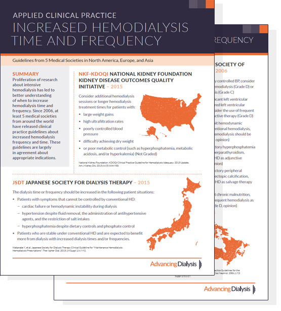 International Guidelines for Increased Hemodialysis Time and Frequency